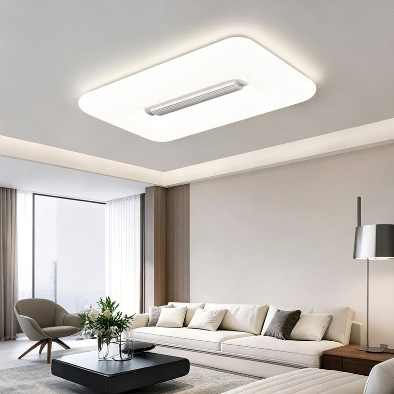 Bladeless Ceiling Fan with Light, Cream Style, Flush Mount, Indoor Ceiling Fan for Living Room