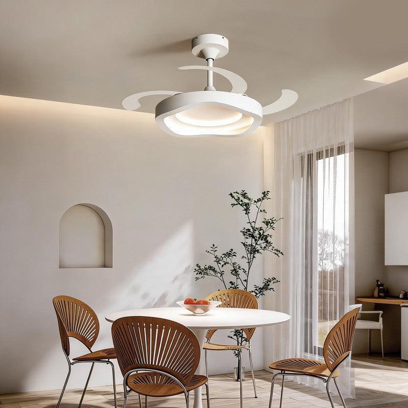 42 in. Smart Ceiling Fan with Light, Minimalist Style, Flush Mount, Indoor Ceiling Fan for Bedroom, Dining Room & Kids Room