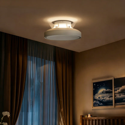 Bladeless Ceiling Fan with Light, Flush Mount, Quiet Indoor Fan for Bedroom & Kids Room