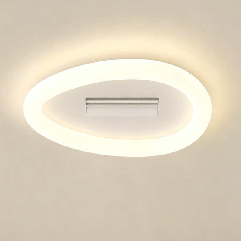 Dual Fan Bladeless Ceiling Fan with Light, Full Spectrum LED, Flush Mount, Quiet Indoor Ceiling Light for Bedroom