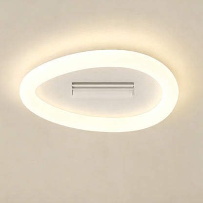 Dual Fan Bladeless Ceiling Fan with Light, Full Spectrum LED, Flush Mount, Quiet Indoor Ceiling Light for Bedroom