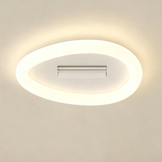 Dual Fan Bladeless Ceiling Fan with Light, Full Spectrum LED, Flush Mount, Quiet Indoor Ceiling Light for Bedroom