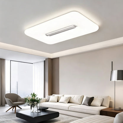 Bladeless Ceiling Fan with Light, Cream Style, Flush Mount, Indoor Ceiling Fan for Living Room