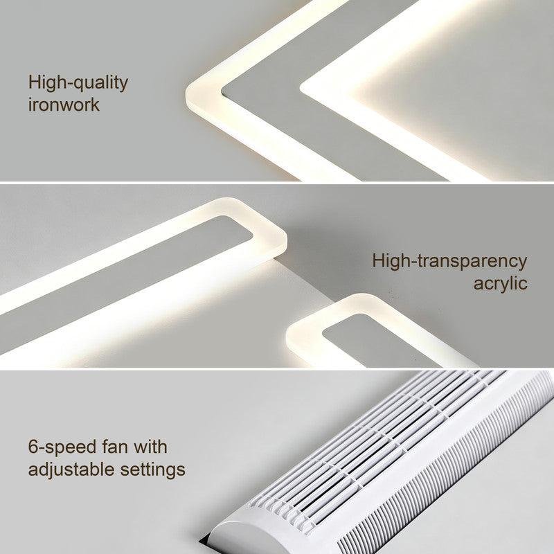 Bladeless Ceiling Fan with Light, Flush Mount, Indoor Ceiling Fan for Living Room, Bedroom & Dining Room