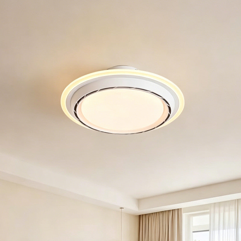 Bladeless Ceiling Fan with Light, Flush Mount, Indoor Fan for Bedroom & Dining Room
