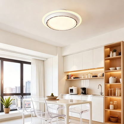 Bladeless Ceiling Fan with Light, Flush Mount, Indoor Fan for Bedroom & Dining Room