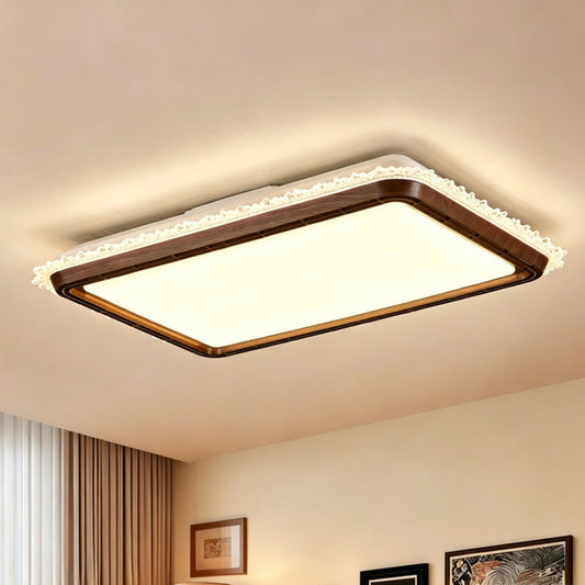 Bladeless Ceiling Fan with Light, Mid-century Modern Style, Full Spectrum LED, Flush Mount Ceiling Fan for Living Room