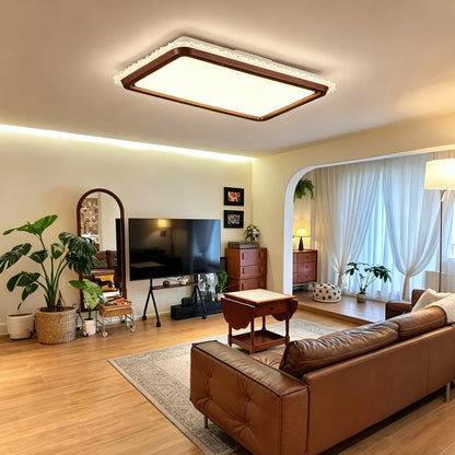 Bladeless Ceiling Fan with Light, Mid-century Modern Style, Full Spectrum LED, Flush Mount Ceiling Fan for Living Room