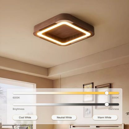 Bladeless Ceiling Fan with Light, Flush Mount, Indoor Ceiling Fan for Living Room, Bedroom & Dining Room