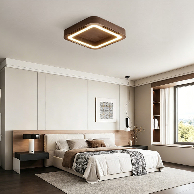 Bladeless Ceiling Fan with Light, Flush Mount, Indoor Ceiling Fan for Living Room, Bedroom & Dining Room