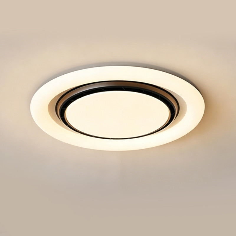 Smart Bladeless Ceiling Fan with Light, Flush Mount, Air Circulating Ceiling Fan for Living Room, Dining Room & Bedroom