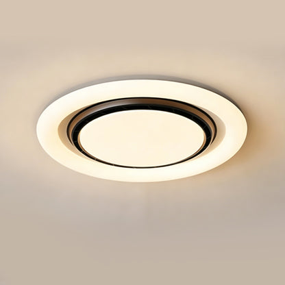 Smart Bladeless Ceiling Fan with Light, Flush Mount, Air Circulating Ceiling Fan for Living Room, Dining Room & Bedroom