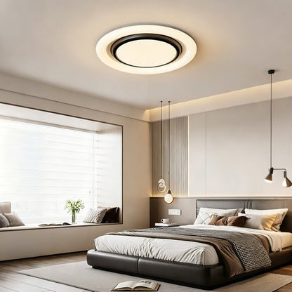 Smart Bladeless Ceiling Fan with Light, Flush Mount, Air Circulating Ceiling Fan for Living Room, Dining Room & Bedroom