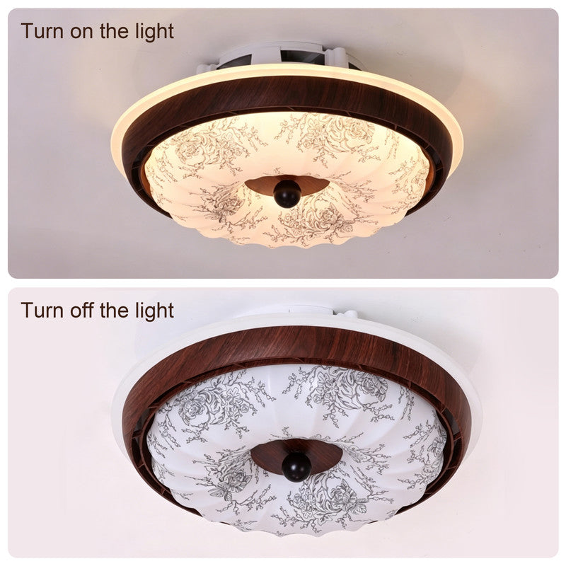 Bladeless Ceiling Fan with Light, Flush Mount, Quiet Fan for Bedroom