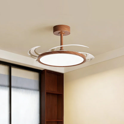 42 in. Ceiling Fan with Light, Flush Mount, Mid-century Modern, Indoor Ceiling Fan for Bedroom & Dining Room