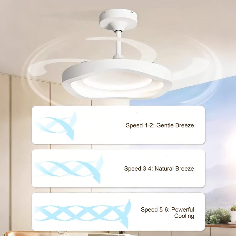 42 in. Smart Ceiling Fan with Light, Minimalist Style, Flush Mount, Indoor Ceiling Fan for Bedroom, Dining Room & Kids Room