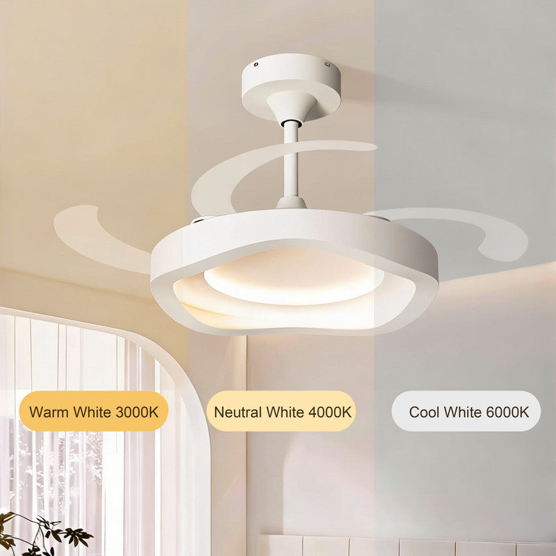 42 in. Smart Ceiling Fan with Light, Minimalist Style, Flush Mount, Indoor Ceiling Fan for Bedroom, Dining Room & Kids Room