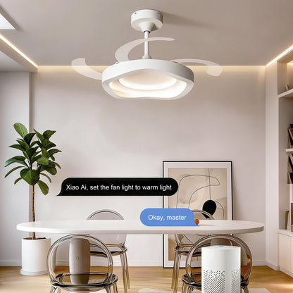 42 in. Smart Ceiling Fan with Light, Minimalist Style, Flush Mount, Indoor Ceiling Fan for Bedroom, Dining Room & Kids Room