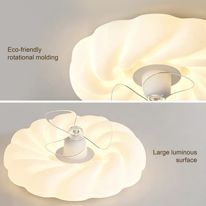 42 in. Ceiling Fan with Light, Cream Style, Flush Mount, Full Spectrum LED, Indoor Fan for Bedroom & Kids Room